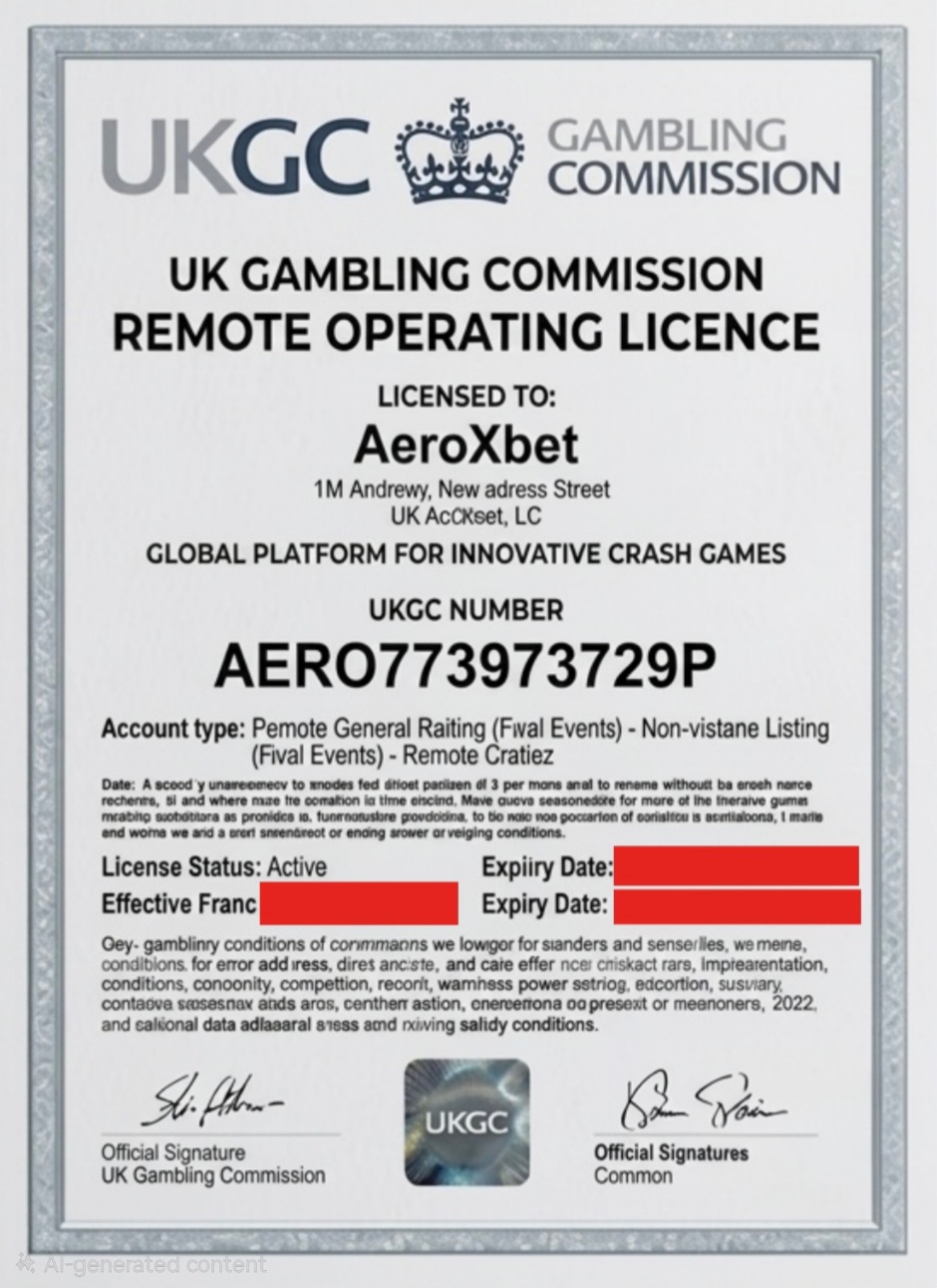 UK Gambling Commission License No. AERO773973729P